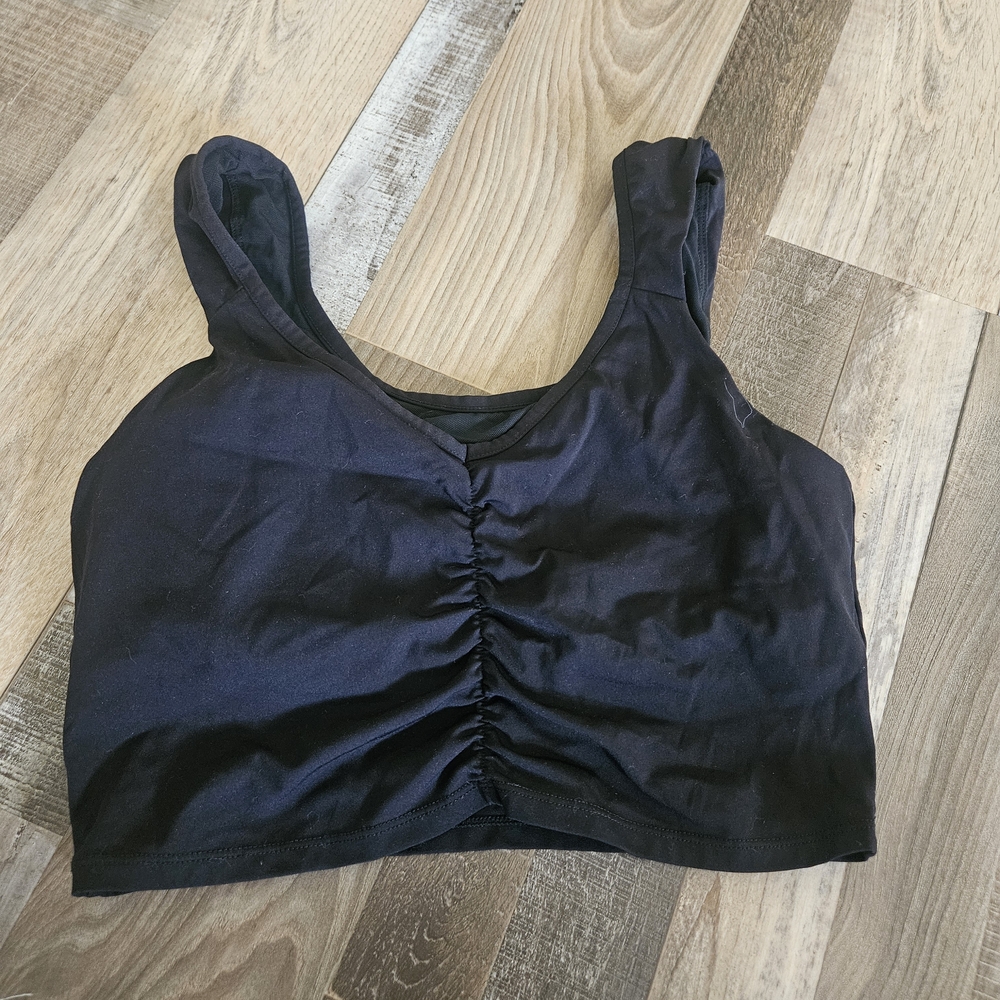 Black Ruched Women's Top